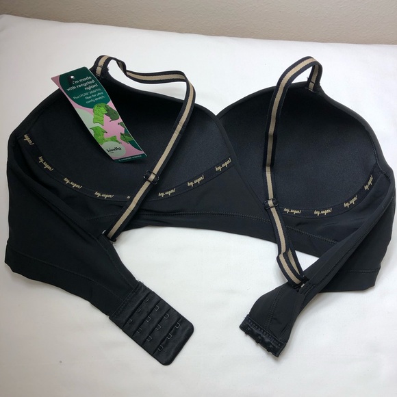 Kindly Yours Women's So Comfy Lightly Lined Micro Wire-Free Black Bra XL - Picture 11 of 13